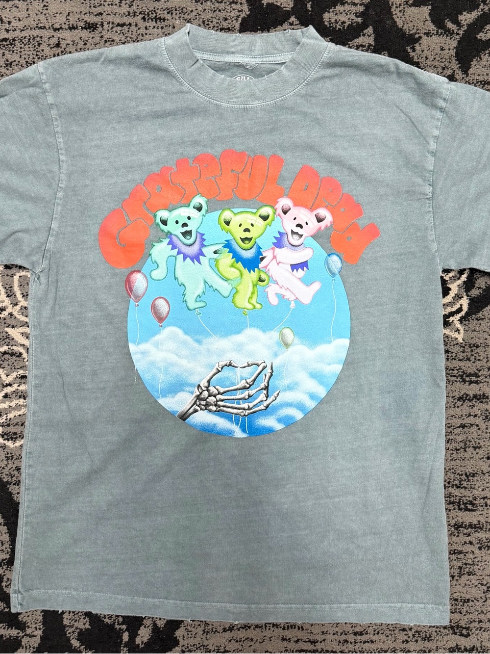 Grateful Dead Logo Crewneck Tee - Heather Gray